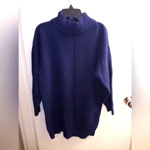 Royal Blue Paul Et Duffier Wool/Angora Tunic Sweater Size Small